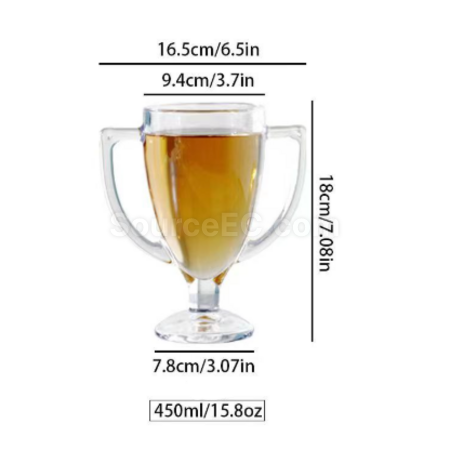礼品订购双耳奖杯啤酒杯广告