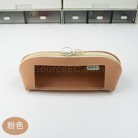 礼品订购PU开窗笔袋广告