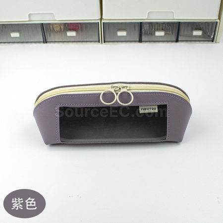 礼品订购PU开窗笔袋广告