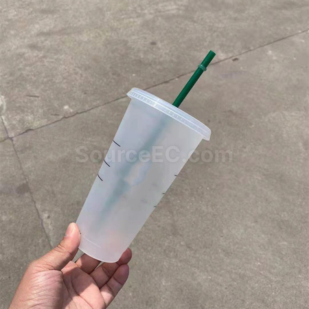 礼品订购PP粗吸管杯广告