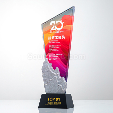 礼品订购大理水晶奖座广告