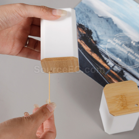 礼品订购竹盖牙签筒广告