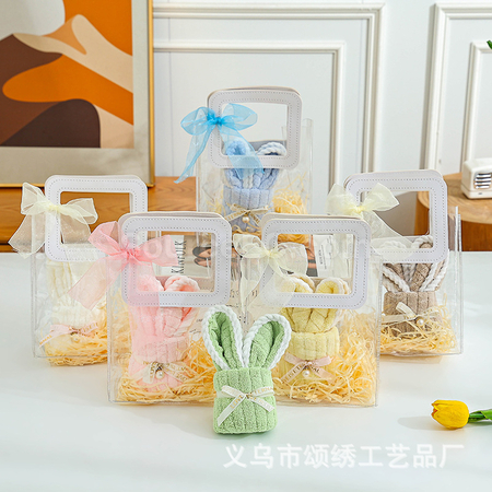 礼品订购可爱复活兔子毛巾广告