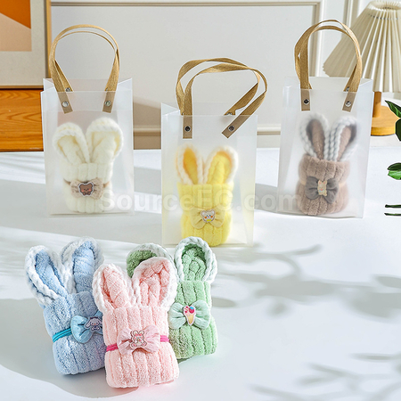 礼品订购可爱复活兔子毛巾广告