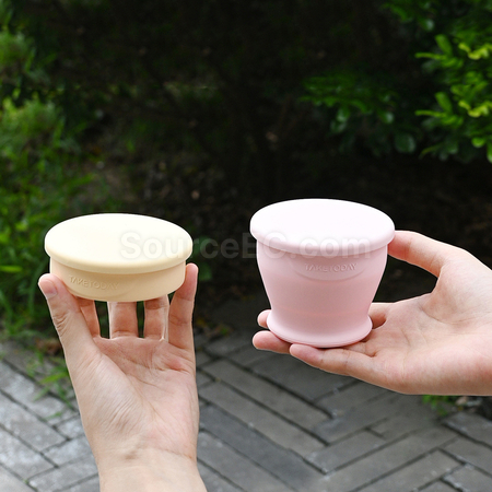 礼品订购150ML 折叠硅胶杯广告