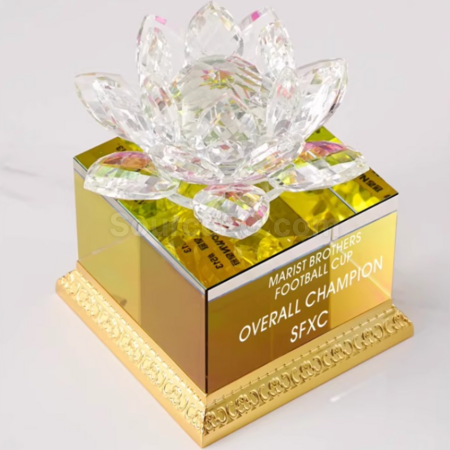 礼品订购莲花奖座广告