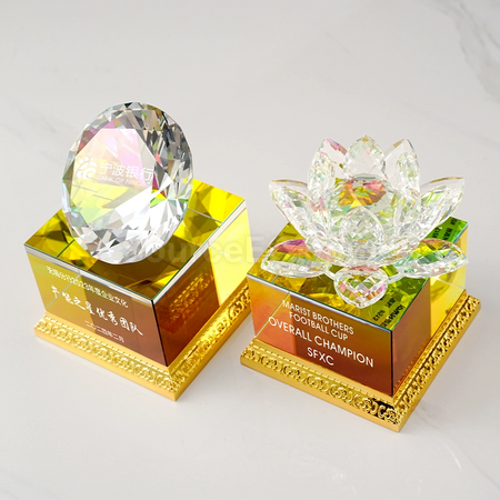 礼品订购莲花奖座广告