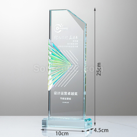 礼品订购百褶水晶奖座广告