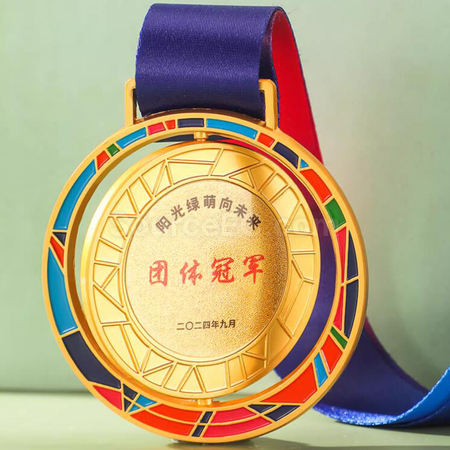 礼品订购旋转金属奖牌广告