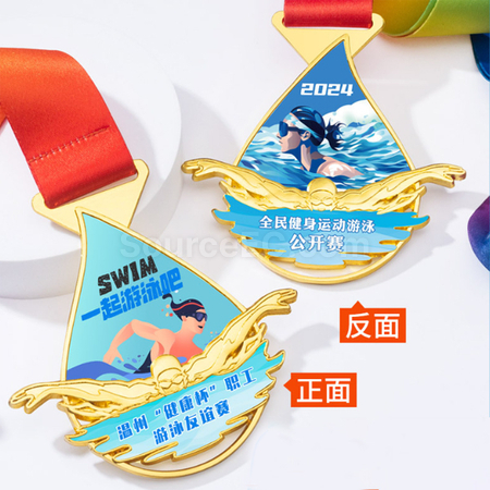 礼品订购游泳奖牌广告
