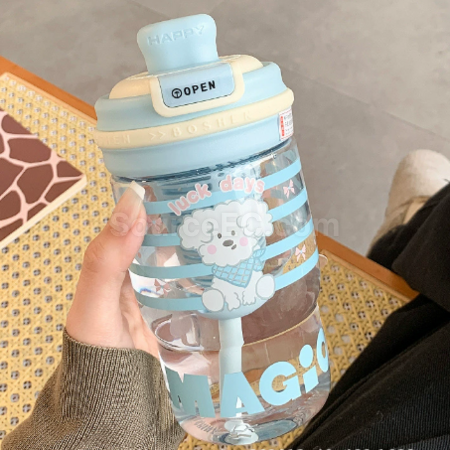 礼品订购Tritan可爱吸管水杯广告