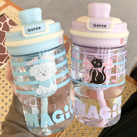 Tritan可爱吸管水杯