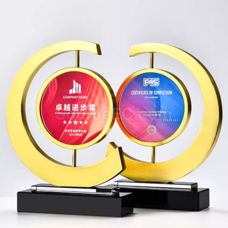 礼品订购可旋转水晶獎座广告