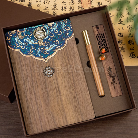 礼品订购笔记本+书签+签字笔+保温杯套装广告