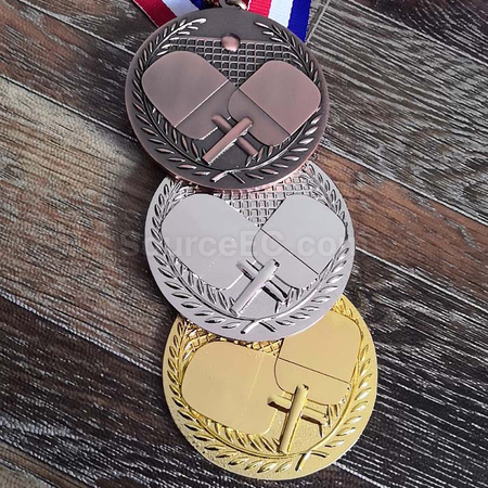 礼品订购乒乓球金属奖牌广告