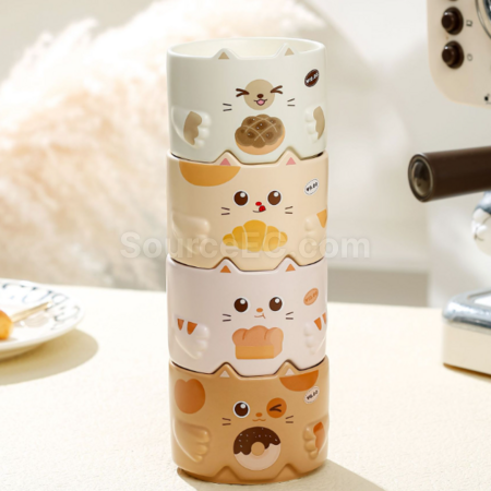 礼品订购猫咪马克杯陶瓷咖啡杯广告