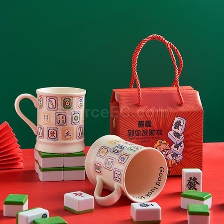 礼品订购麻将马克杯广告
