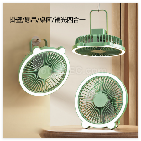 桌面折叠便携台灯风扇
