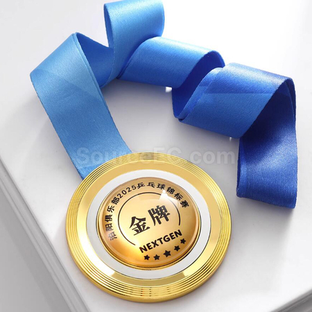 礼品订购乒乓球金属奖牌广告