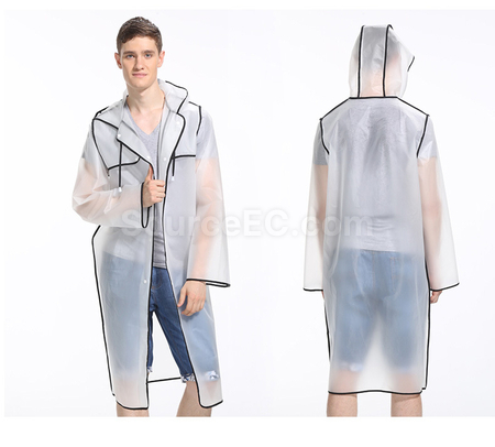 礼品订购彩色捆条透明雨衣广告