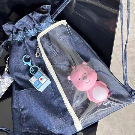 礼品订购牛仔抽绳束口双肩包痛包广告