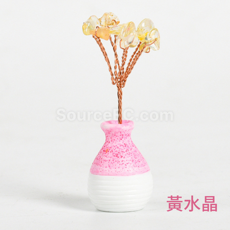 礼品订购迷你小花瓶水晶树广告
