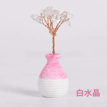 礼品订购迷你小花瓶水晶树广告