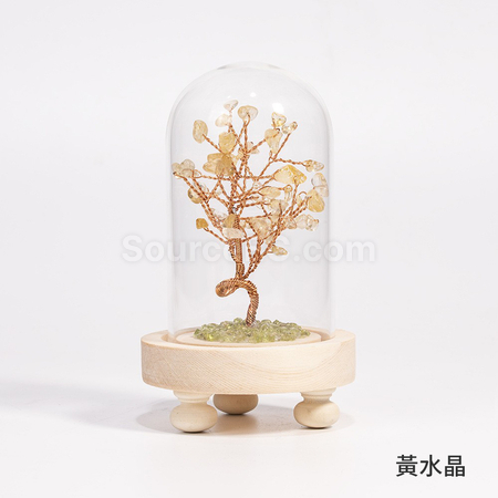 礼品订购水晶树碎石摆件广告