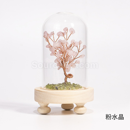 礼品订购水晶树碎石摆件广告