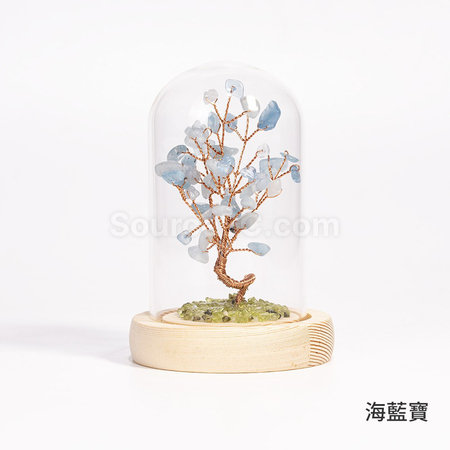 礼品订购水晶树碎石摆件广告