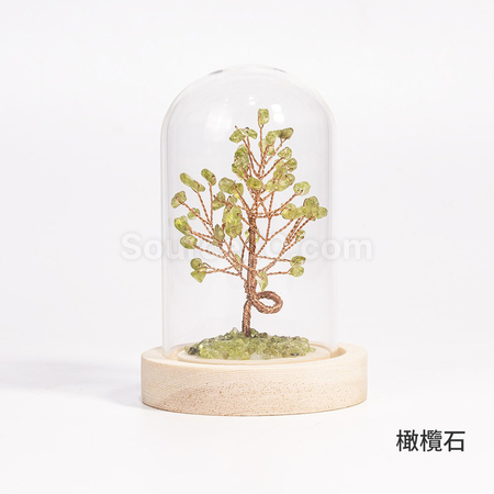 礼品订购水晶树碎石摆件广告