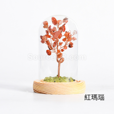 礼品订购水晶树碎石摆件广告