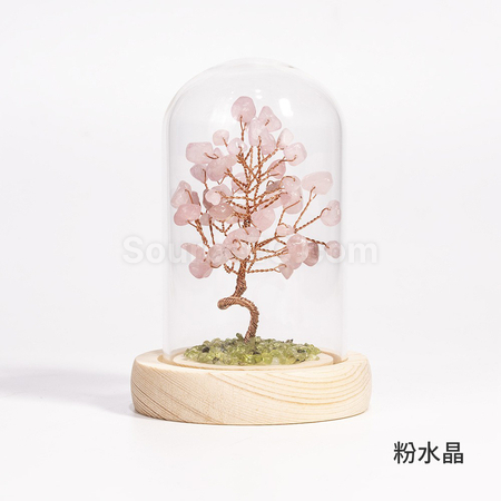 礼品订购水晶树碎石摆件广告