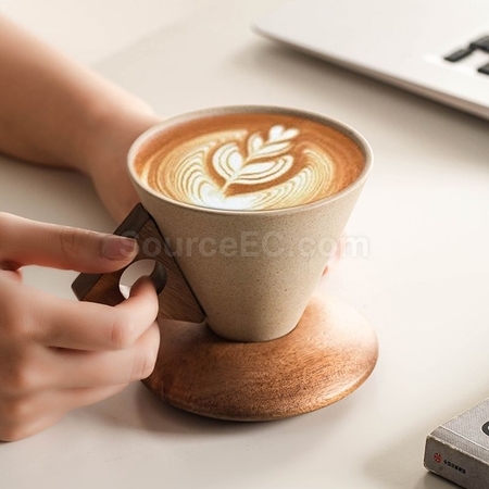 礼品订购粗陶漏斗咖啡杯广告