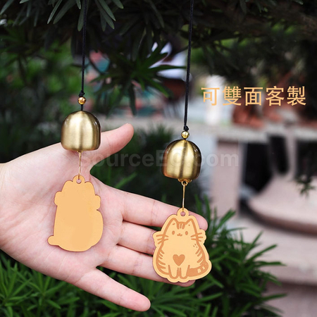 礼品订购铜质风铃牛皮挂饰广告