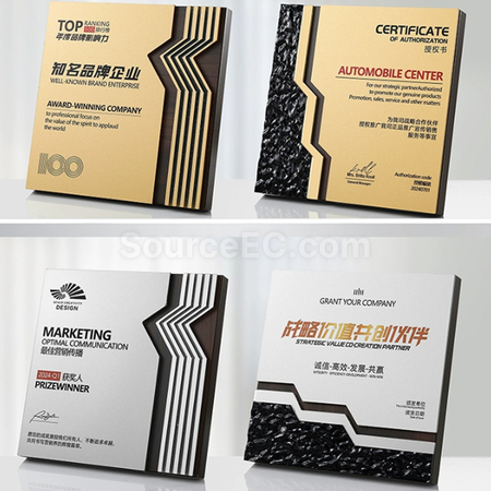 礼品订购仿木奖牌广告