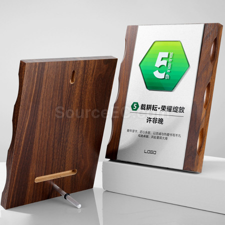 礼品订购仿木奖牌广告