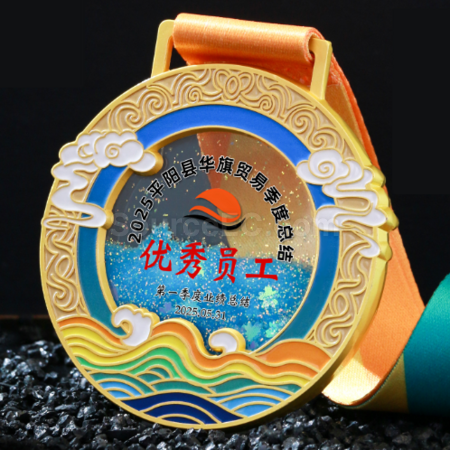 礼品订购流沙金属奖牌广告