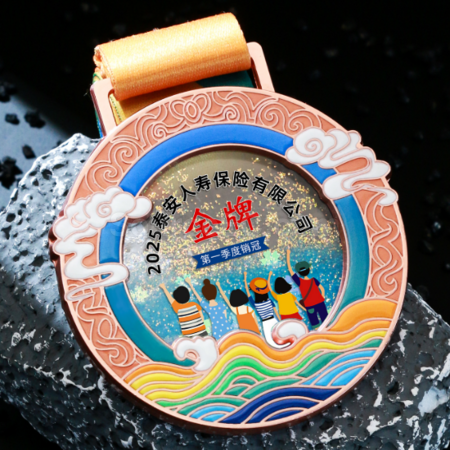 礼品订购流沙金属奖牌广告