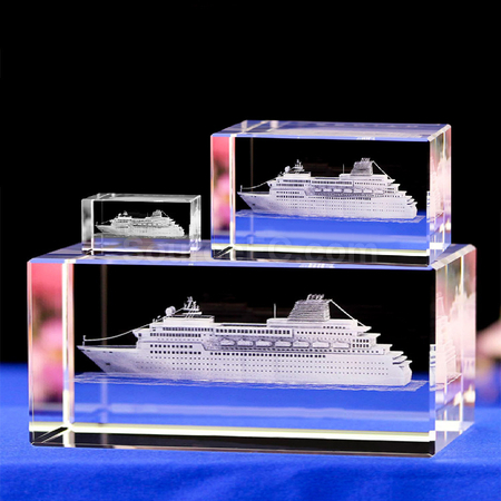 3D内雕游轮水晶