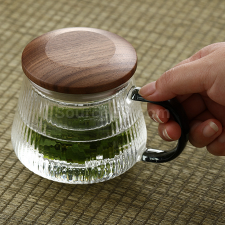 礼品订购玻璃茶水分离泡茶杯广告