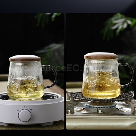礼品订购玻璃茶水分离泡茶杯广告