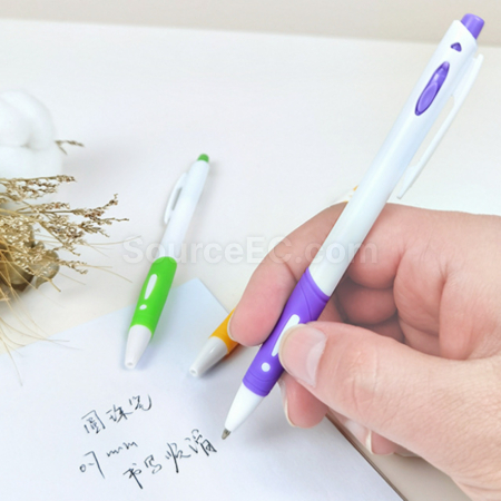 礼品订购糖果色按动圆珠笔广告