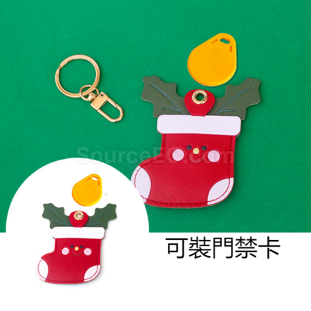 礼品订购圣诞皮革钥匙扣门禁卡挂件广告