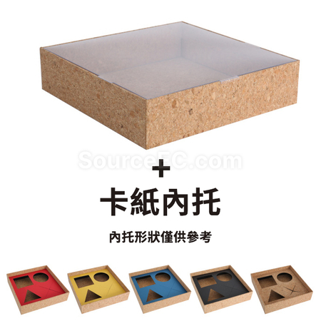 礼品订购透明翻盖软木礼盒广告