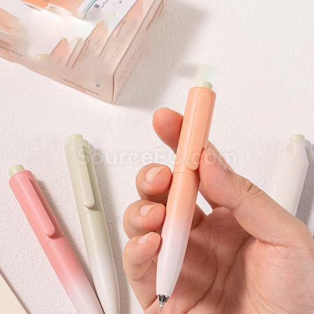 礼品订购萝卜渐变按动中性笔广告