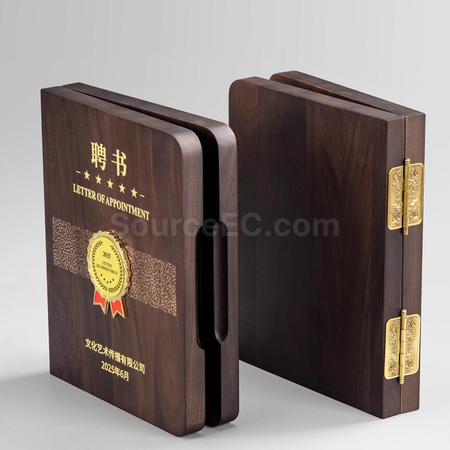 礼品订购胡桃木奖牌广告