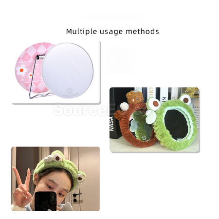 礼品订购毛绒台式化妆镜广告
