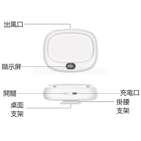 礼品订购无叶挂腰挂脖风扇广告
