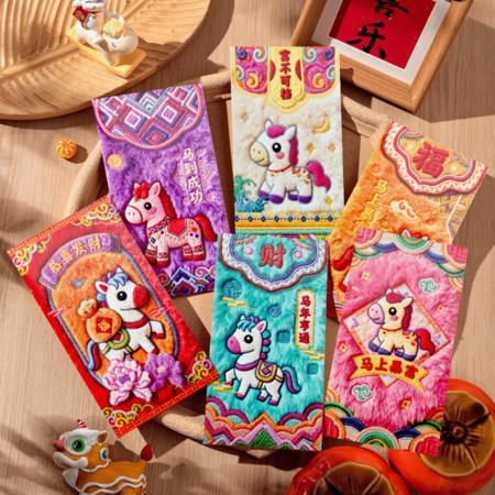 礼品订购5d毛绒红包袋广告
